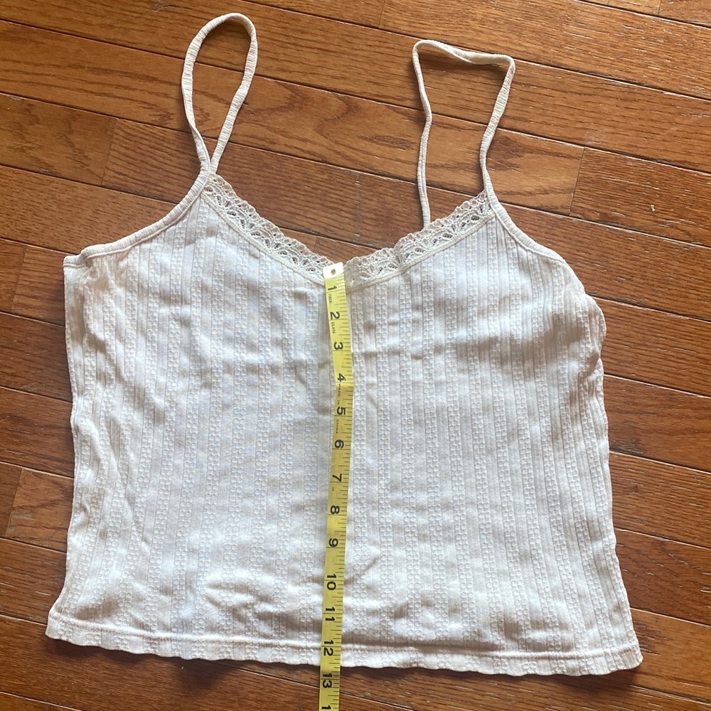 The Territory Ahead Cream Lace Cami Top